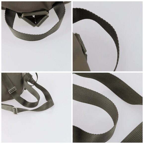 PRADA Backpack Nylon Gray Silver Auth bs30075 main image 8
